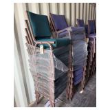 stackable cushioned upholstered chairs,