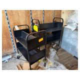 Lot – (2) Rolling Library Book Carts