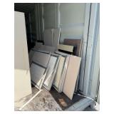 Large Lot – Metal Cubicle Dividers, Desks, Cabinets, and Parts