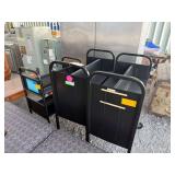 Lot – (3) Rolling Library Book Carts