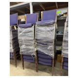Blue stackable cushioned upholstered chairs, quantity - 20