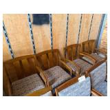 Lot – (4) Cushioned Wood Waiting Room Chairs