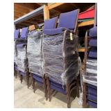 Blue stackable cushioned upholstered chairs, quantity - 20