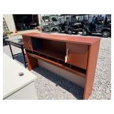 Wooden desk hutch
