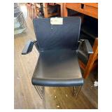 Lot – (4) Plastic Mesh-Back Chairs with Armrests