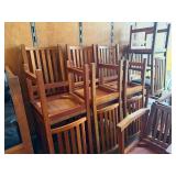 Lot – (6) Wooden Rocking Chairs