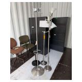 Lot – (2) Lamps, - Coat Rack