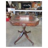 Octagonal Leather Top Table