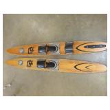 Pair of Wood Water Skis - 56"