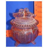 Pink Depression Love Birds Candy Dish