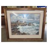 Framed Lighthouse Print - 42"x35"