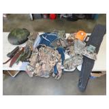 Lot of Hunting Gear, Camo & Gun Case