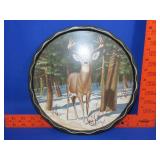 Metal Deer Tray - 11"