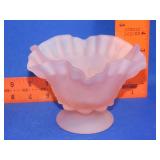 Pink Satin Glass Bowl