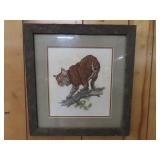 Needlepoint Bobcat - 16"x17"