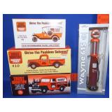 4pc Trust Worthy Die Cast Car Banks & Gas Pump
