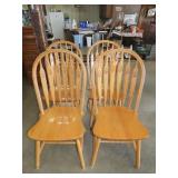 Set of 4 Oak Chairs