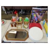 Mirror, Basket & Household Lot