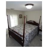 Mahogany Acorn Poster Bed - NO MATTRESS OR BEDDING