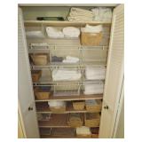 Closet Lot of Towels & Baskets