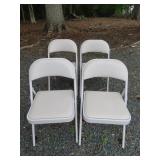 Set of Four Padded Folding Chairs
