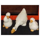 3 Ceramic Ducks
