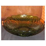 Green Glass Center Bowl - 11"
