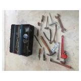 Metal Tool Box With Tools