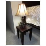 Wood Stand & Metal Base Table Lamp