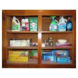 Cabinet Lot of Cleaning Supplies