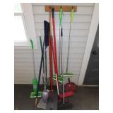 Lot of Brooms & Floor Cleaners
