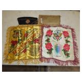 Vintage US Military Pillow Covers & VFW Hat