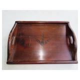 Wood Wheat Carved Tray - 18x12