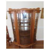 Oak Curved Glass China Claw Front
