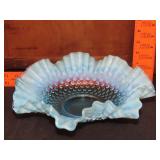Blue Opalesescent Bowl - 11"