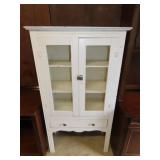 Painted Glass Door Pie Safe w/ Drawer