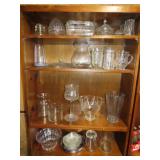 Shelf Lot of Clear Glass - Bookshelf NOT Included