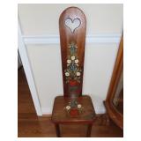 Handpainted Wood Stool - 41"