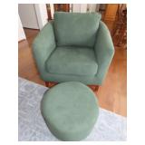 Upholstered Chair w/ Ottoman - Clean