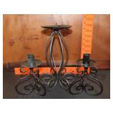 Three Metal Candle Holders
