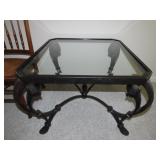Wrought Iron Glass Insert Table