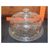 Glass Covered Cake Plate