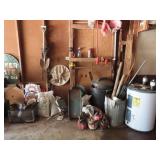 Wall Lot of Misc Merchandise w/ Water Heater Lime