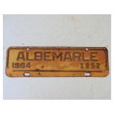 Albemarle NC Front Bumper Tag