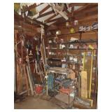 Large Corner Lot of Misc. Metal Parts Etc
