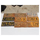 9 Vintage Car Tags