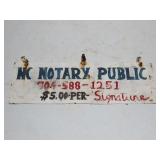 Homemade NC Notary Sign