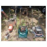 3 Push Mowers - Untested