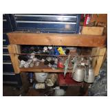 Wood Shop Table w/ Contents