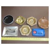 Lot of Brass & Other Metal Ash Trays